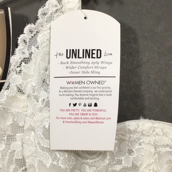 Smart & Sexy White Lace Unlined Underwire Bra 44D NWT - Picture 2 of 8
